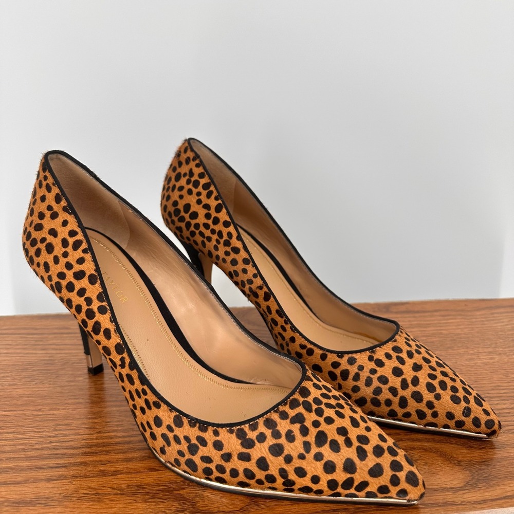 Lord & Taylor‎ Pumps Women 9 Calf Hair Animal Print Brown Modern Professional